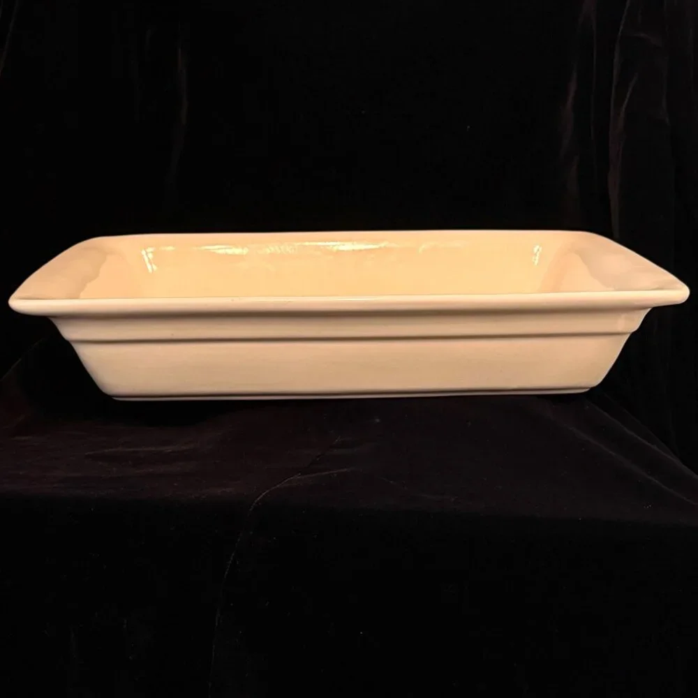 Vintage Bessemer Stoneware Rectangular Deep Pie Dish 13
